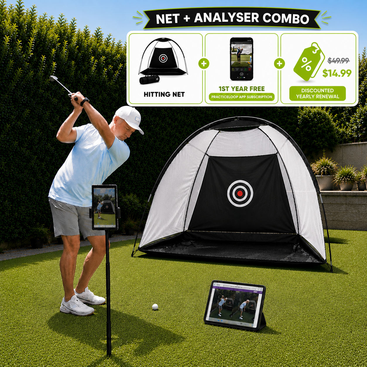 Golf Net Analyser Combo
